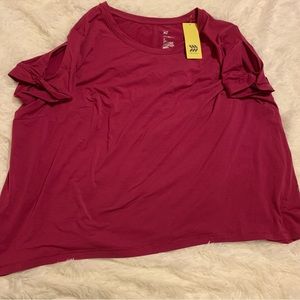 All in motion woman’s peek a boo sleeve 3x work out T-shirt NWT